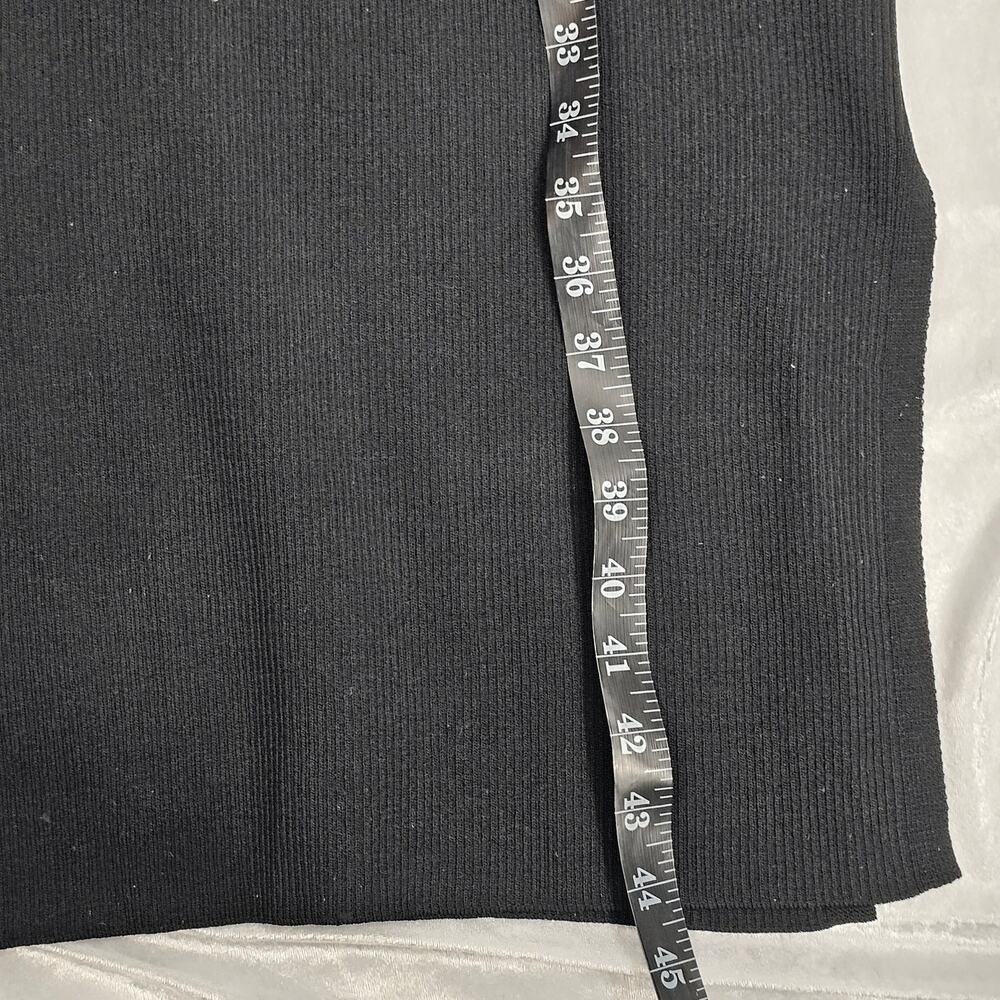 The Drop Yasmin Black Side Slit Rib Knit Midi Tank Dress Women's Size L NWT - Picture 14 of 14
